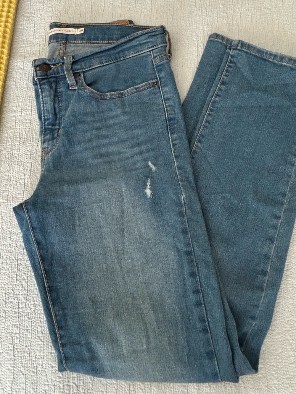 Classic Blue Levi’s 314 Shaping Straight-Leg Jeans